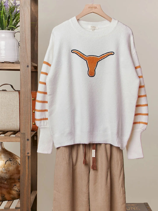 Texas Embroidery Over Size Sweater