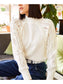 Cut-Out Mock Neck Long Sleeve Sweater