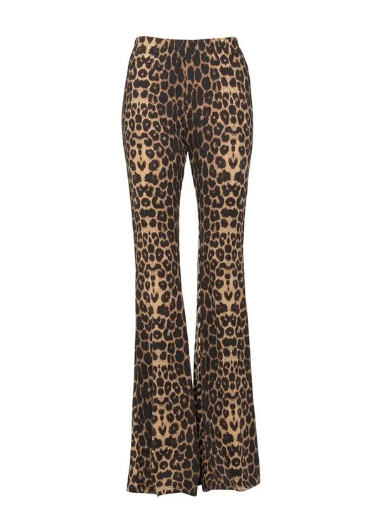 Leopard Animal Print Bell Bottoms Cheetah Palazzo Flare Pant