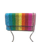 Rainbow Stripe Mini Beaded Clutch
