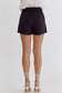 HW Pleated Shorts - Black