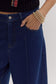 Mid Rise Wide Leg Ankle Pant - Denim