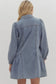 Denim Long Sleeve Mini Ruffled Dress