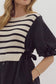 Twofer Black Stripe Sweater Dress