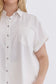 Plus Size Button Down Short Sleeve Top