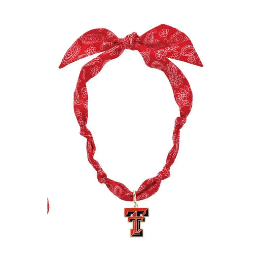 Texas Tech Red Raiders Logo Bandana Scarf Necklace