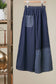 Frayed Star Patch Denim Wide Pants