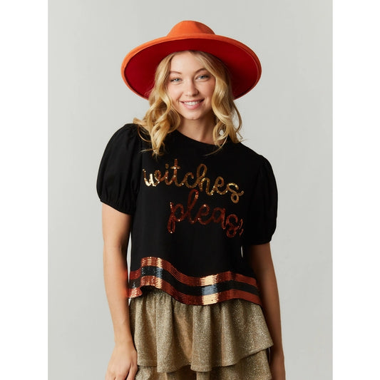 Halloween Witches Please Patch Tee