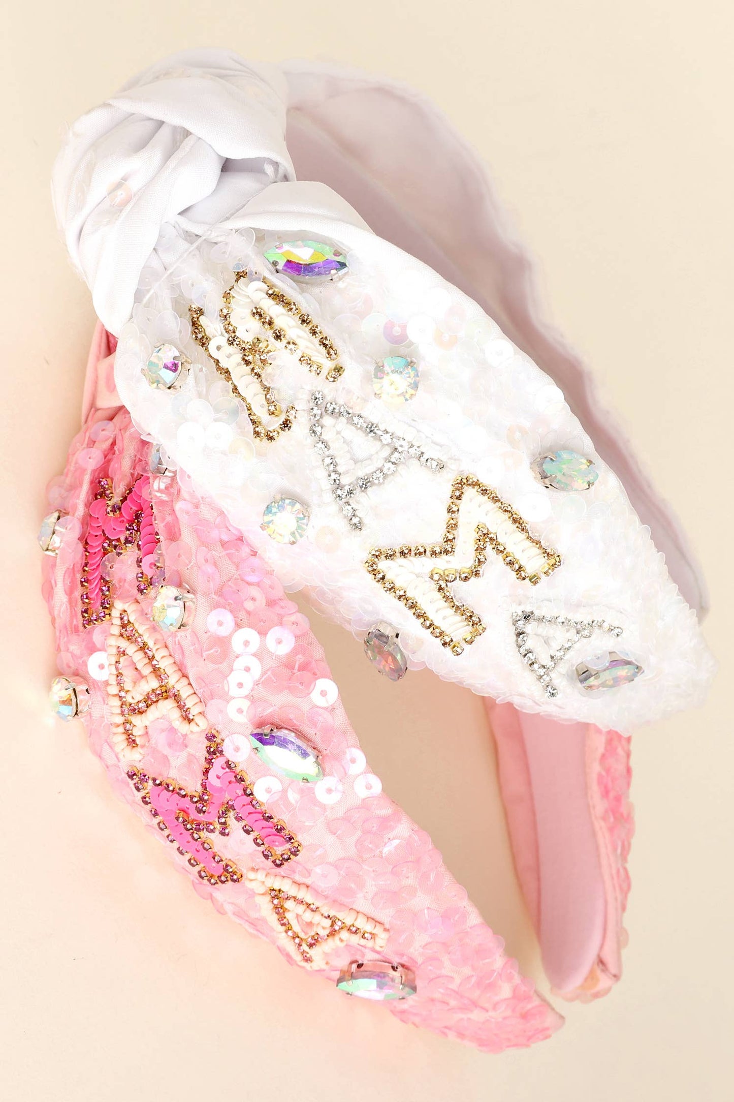 MAMA Embellished Knotted Headband