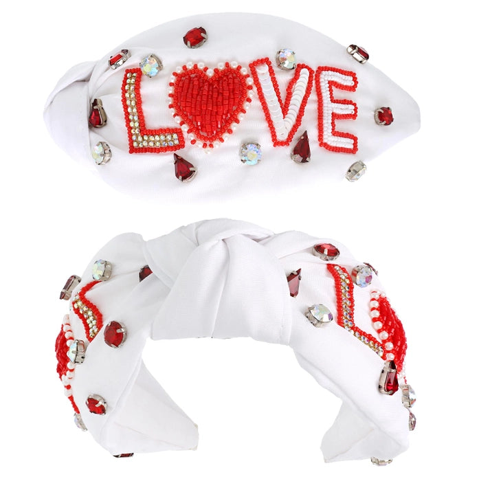 Valentine's Day Top Knotted Embellished Headband