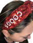 U of H Red Sequin Knotted Headband no