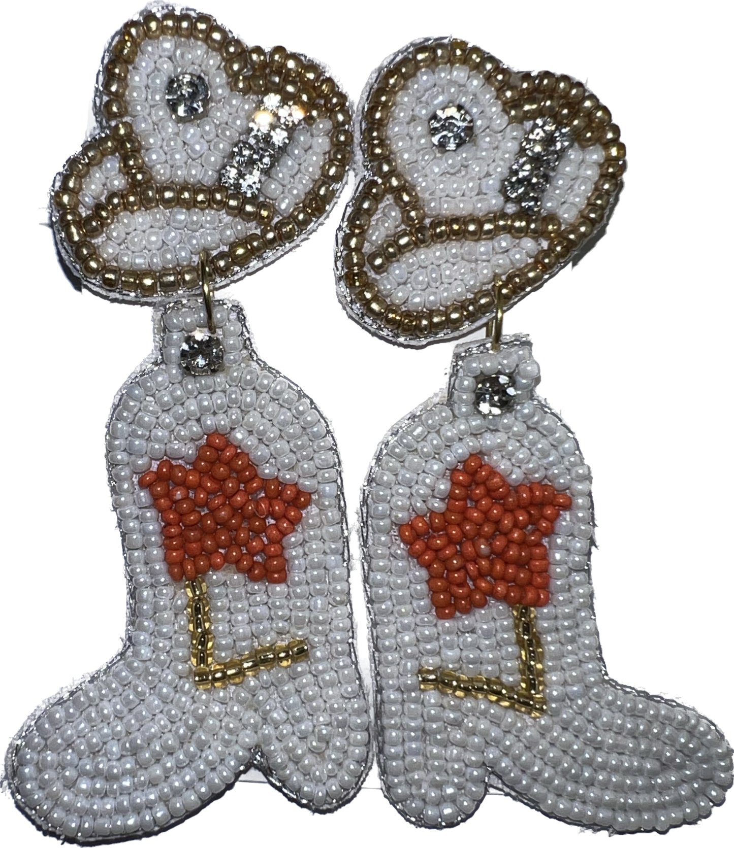 Cowgirl Boot Beaded Earrings