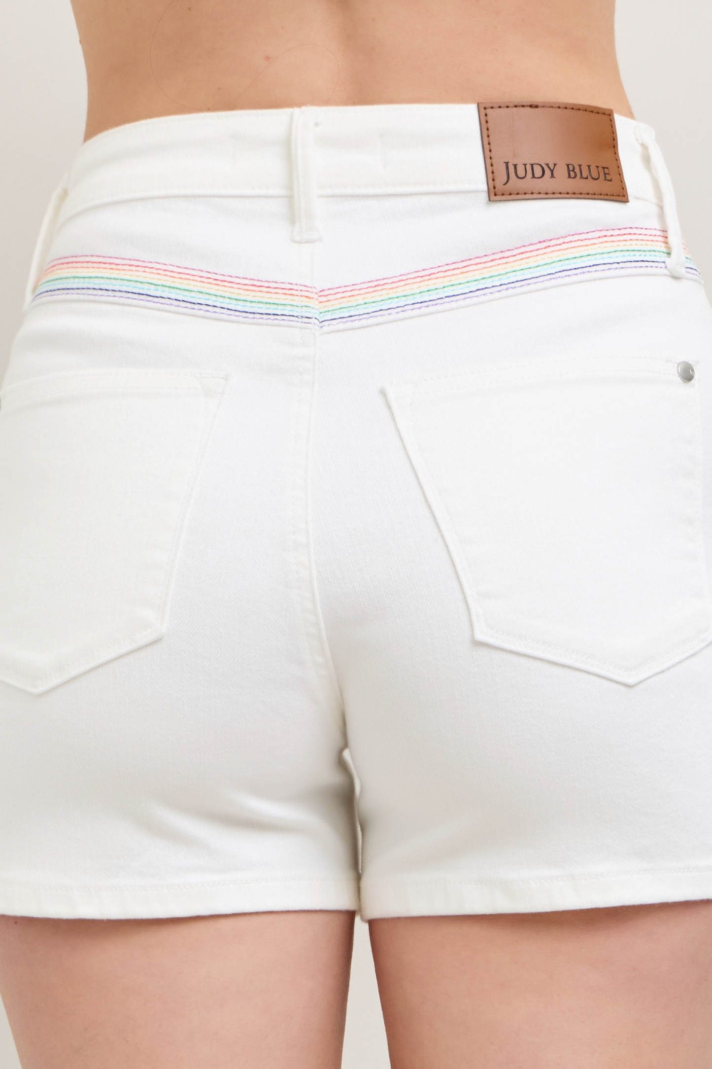 Judy Blue HW Rainbow Stitch Shorts - 150239